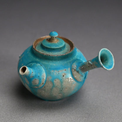 Sky Blue Kyusu Sencha Tea Pot ー山田 想 “青 急須”
