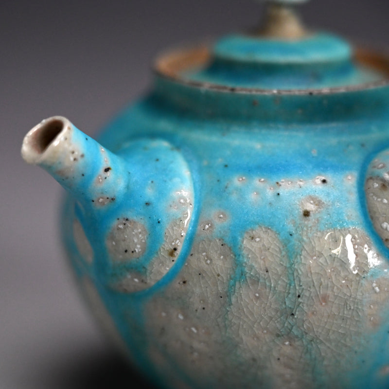 Sky Blue Kyusu Sencha Tea Pot ー山田 想 “青 急須”