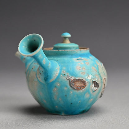 Sky Blue Kyusu Sencha Tea Pot ー山田 想 “青 急須”