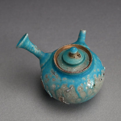 Sky Blue Kyusu Sencha Tea Pot ー山田 想 “青 急須”