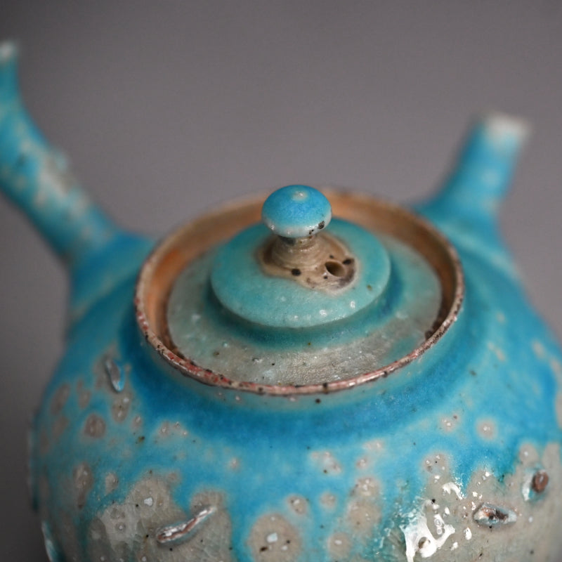 Sky Blue Kyusu Sencha Tea Pot ー山田 想 “青 急須”