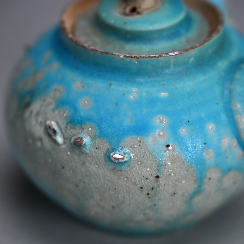 Sky Blue Kyusu Sencha Tea Pot ー山田 想 “青 急須”