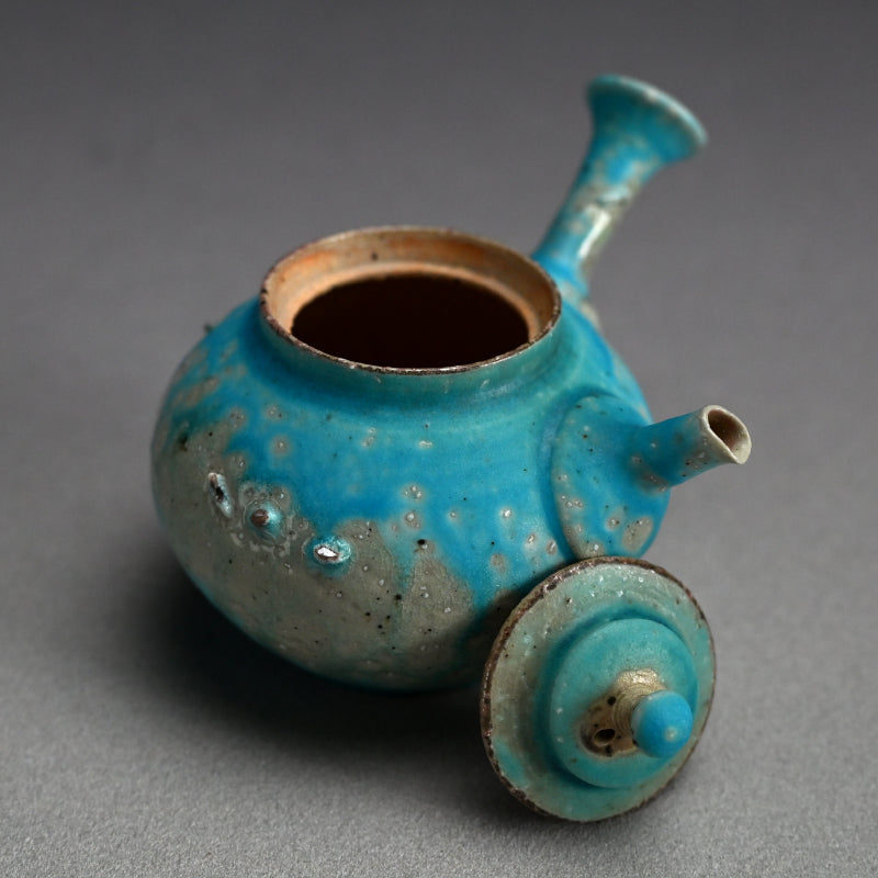 Sky Blue Kyusu Sencha Tea Pot ー山田 想 “青 急須”
