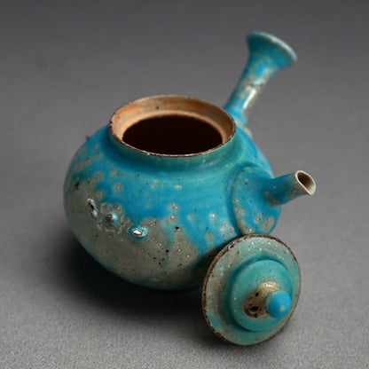 Sky Blue Kyusu Sencha Tea Pot ー山田 想 “青 急須”