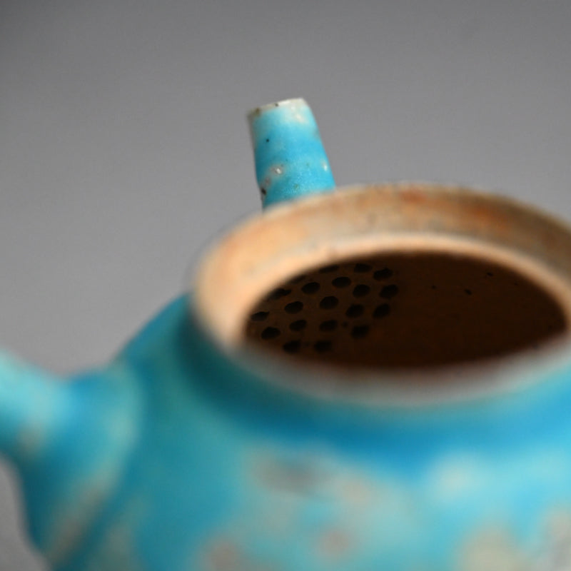 Sky Blue Kyusu Sencha Tea Pot ー山田 想 “青 急須”