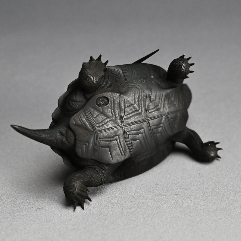 Antique Japanese Bronze Turtle Okimono