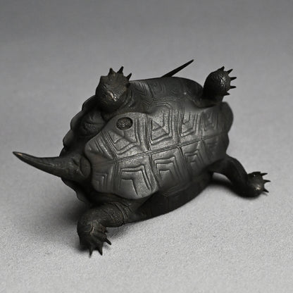 Antique Japanese Bronze Turtle Okimono