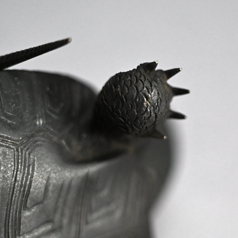 Antique Japanese Bronze Turtle Okimono