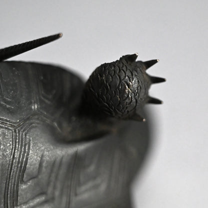 Antique Japanese Bronze Turtle Okimono