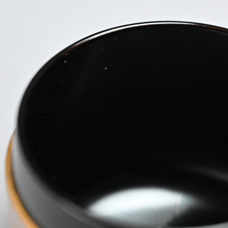 Refined Silver Makie Natsume Tea Caddy ー渡辺 松悦 "武蔵野蒔絵 雪吹"