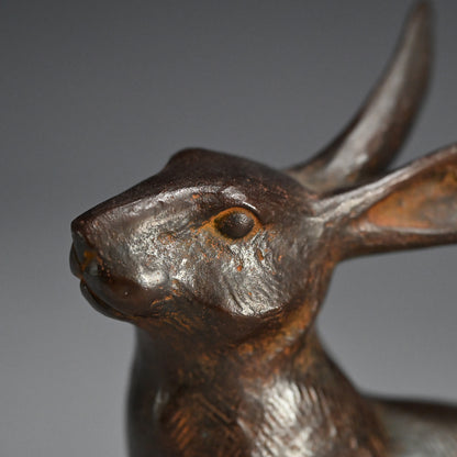 Japanese Bronze Rabbit Sculpture ー津田 永寿 “喜楽”
