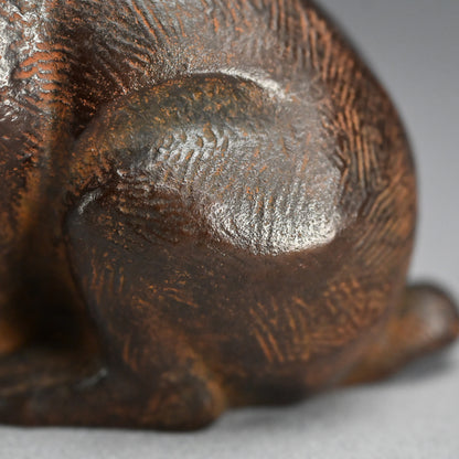 Japanese Bronze Rabbit Sculpture ー津田 永寿 “喜楽”