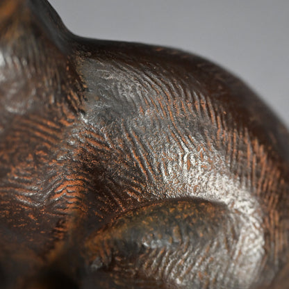 Japanese Bronze Rabbit Sculpture ー津田 永寿 “喜楽”