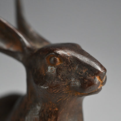 Japanese Bronze Rabbit Sculpture ー津田 永寿 “喜楽”