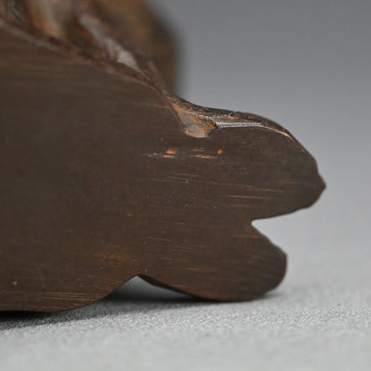 Japanese Bronze Rabbit Sculpture ー津田 永寿 “喜楽”