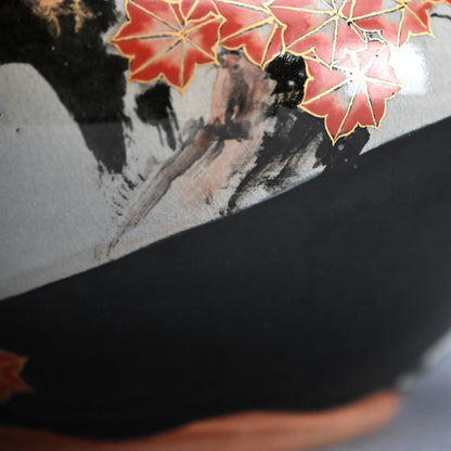 Porcelain Vase, Momiji ー宮川 (真葛) 香山 “乾山 紅葉之畫 花瓶”