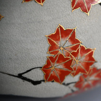 Porcelain Vase, Momiji ー宮川 (真葛) 香山 “乾山 紅葉之畫 花瓶”