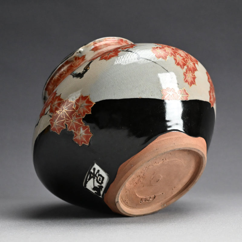 Porcelain Vase, Momiji ー宮川 (真葛) 香山 “乾山 紅葉之畫 花瓶”