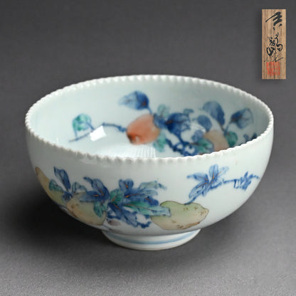 Kozan Bowl, Chinese Quince ー初代 宮川 (真葛) 香山 "菓子器"