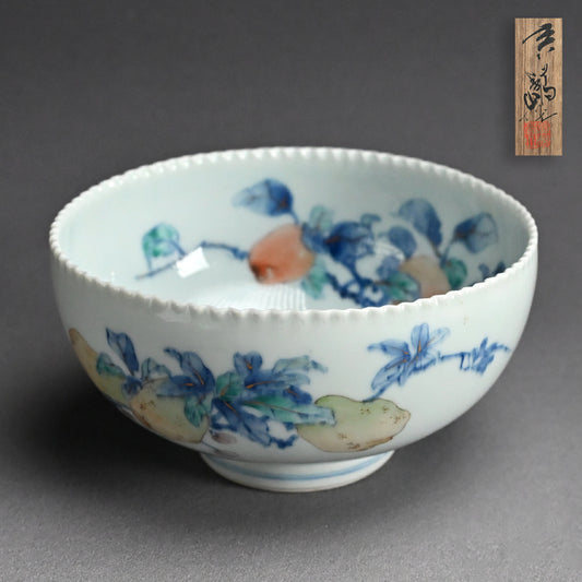 Kozan Bowl, Chinese Quince ー初代 宮川 (真葛) 香山 "菓子器"