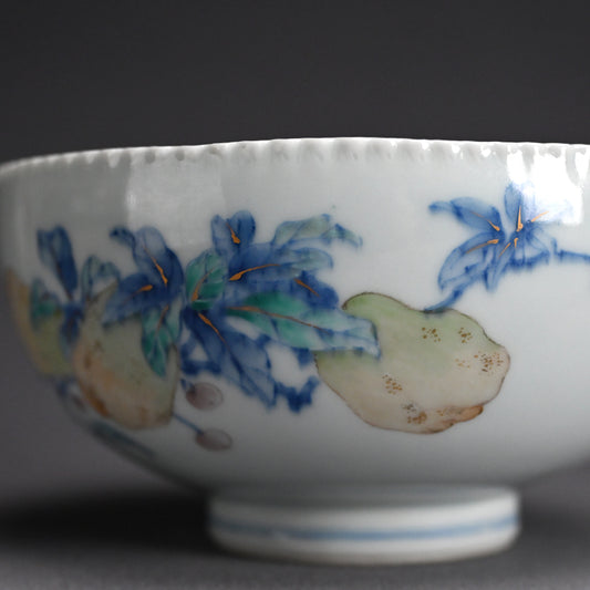 Kozan Bowl, Chinese Quince ー初代 宮川 (真葛) 香山 "菓子器"