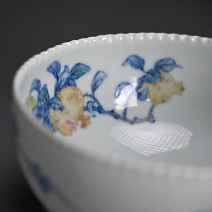 Kozan Bowl, Chinese Quince ー初代 宮川 (真葛) 香山 "菓子器"