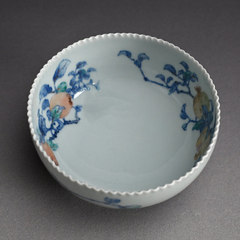 Kozan Bowl, Chinese Quince ー初代 宮川 (真葛) 香山 "菓子器"