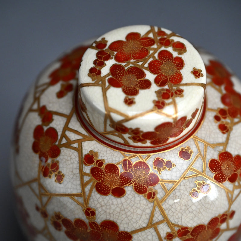 Furidashi Sweets Container ー宮川 (真葛) 香山 “振出し 仁清 氷梅之畫”