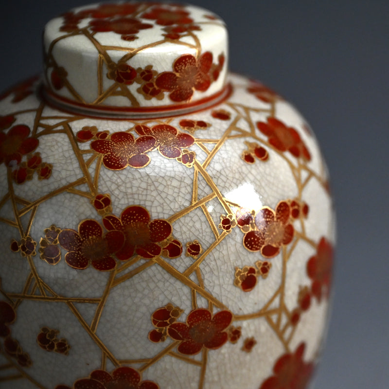 Furidashi Sweets Container ー宮川 (真葛) 香山 “振出し 仁清 氷梅之畫”