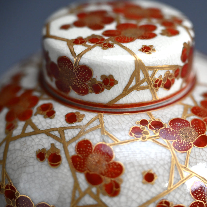 Furidashi Sweets Container ー宮川 (真葛) 香山 “振出し 仁清 氷梅之畫”