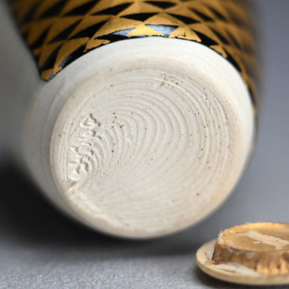 Rare Kozan Chaire Tea Container ー宮川 (真葛) 香山 “仁清意 狂言模様”