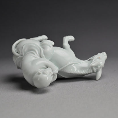 Porcelain Figurine ー宮川 (真葛) 香山 “白磁老子 置物”
