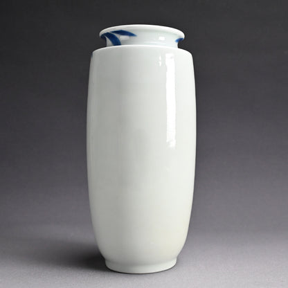Porcelain Vase, Bamboo ー宮川 (真葛) 香山 “青華 竹之畫 花瓶”