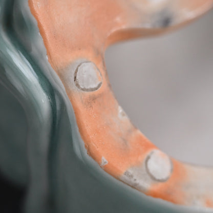 Japanese Porcelain Okimono ー宮川 (真葛) 香山 “青磁釉 牛置物”