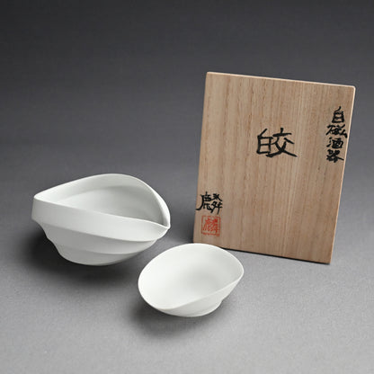 Radiant White Sake set ー馬場 麟汰郎 “白磁酒器 皎”