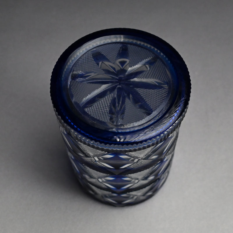Antique Japanese Kiriko Cut Glass Stacking Box Set