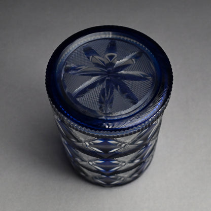 Antique Japanese Kiriko Cut Glass Stacking Box Set