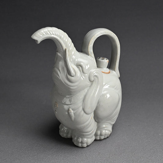 Antique Japanese Ceramic Elephant Suichu Decanter
