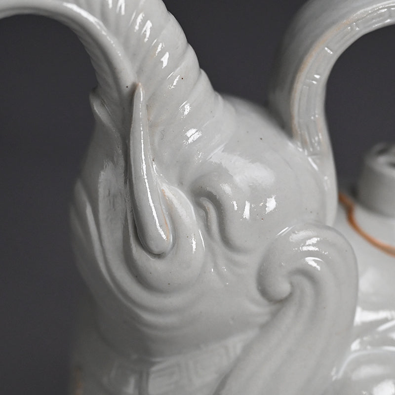Antique Japanese Ceramic Elephant Suichu Decanter