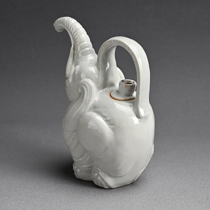 Antique Japanese Ceramic Elephant Suichu Decanter