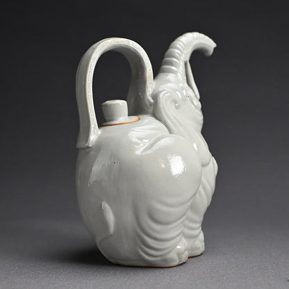 Antique Japanese Ceramic Elephant Suichu Decanter