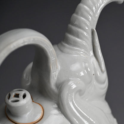 Antique Japanese Ceramic Elephant Suichu Decanter