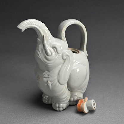 Antique Japanese Ceramic Elephant Suichu Decanter