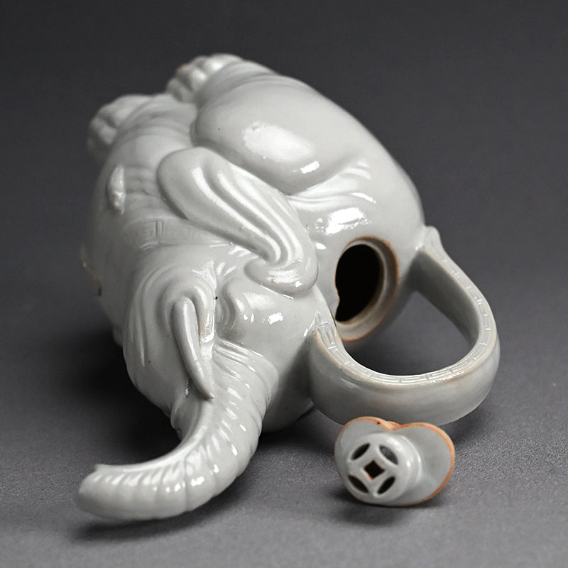 Antique Japanese Ceramic Elephant Suichu Decanter