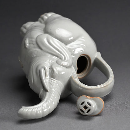Antique Japanese Ceramic Elephant Suichu Decanter