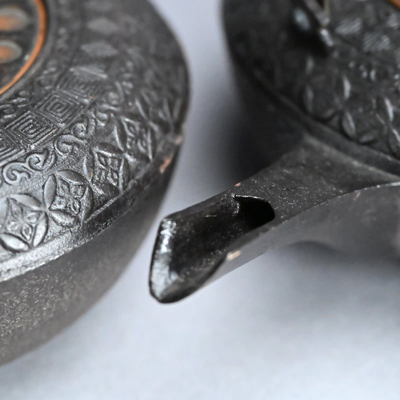 Pr. Mid Edo period Iron Sake Kettles, 1760