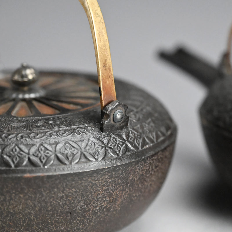 Pr. Mid Edo period Iron Sake Kettles, 1760
