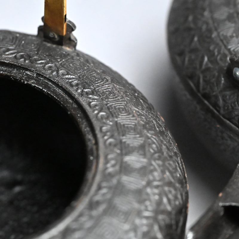 Pr. Mid Edo period Iron Sake Kettles, 1760