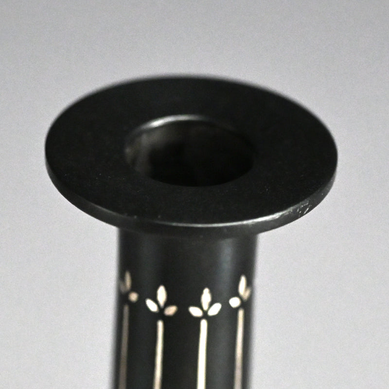Silver Inlay Bronze Vase by LNT ー中川 衛 “銀象嵌花器芽生え”