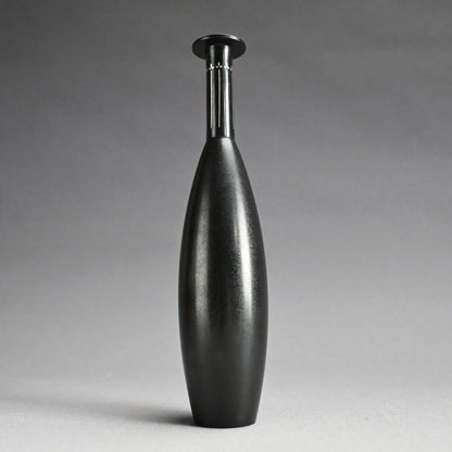 Silver Inlay Bronze Vase by LNT ー中川 衛 “銀象嵌花器芽生え”